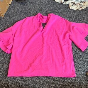 Blue Rain Pink Blouse Size Medium